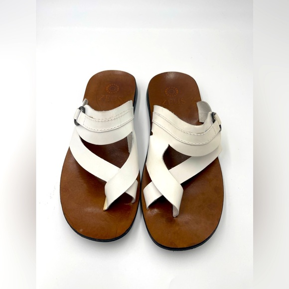 Zeus Artisanal man sandal, slipper style, made of Italian leathers. - Picture 1 of 4